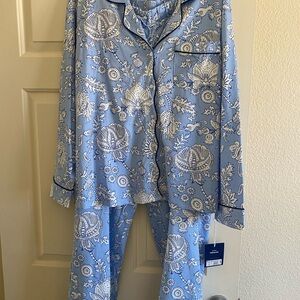 Roller Rabbit Blue and White Floral Pajamas